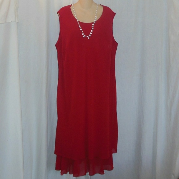 Cato Dresses & Skirts - Cato Woman Crimson Sleeveless Dress Size 28W